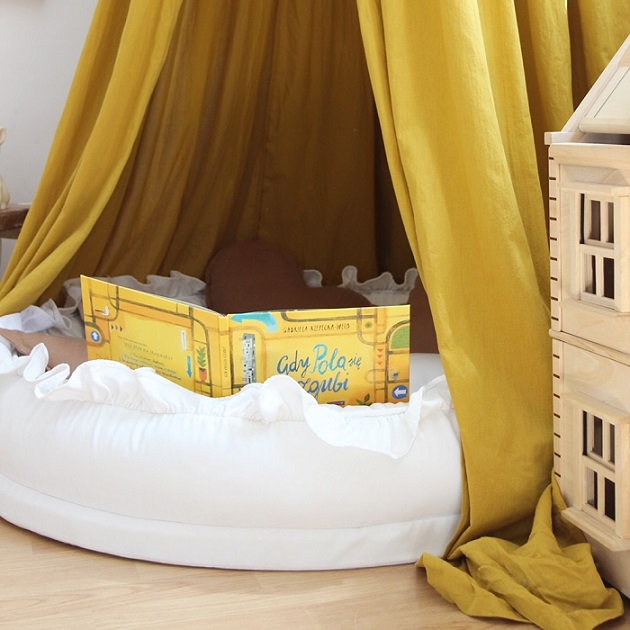 Stor mustard sänghimmel maxi 70 cm, Cotton & Sweets 