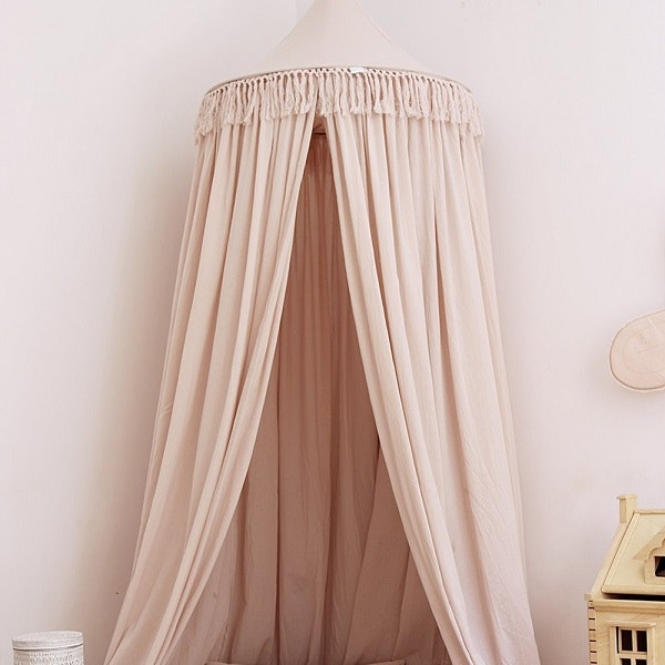 Large bed canopy BOHO pink maxi 70 cm, Cotton & Sweets 