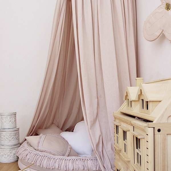 Large bed canopy BOHO pink maxi 70 cm, Cotton & Sweets 