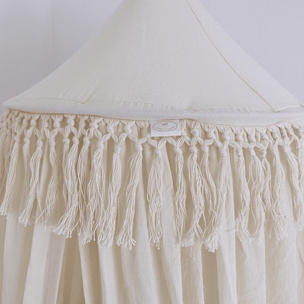 Boho vanilla cotton bed canopy for kids room , Cotton & Sweets 