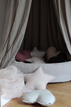 Large natural beige bed canopy maxi 70 cm, Cotton & Sweets