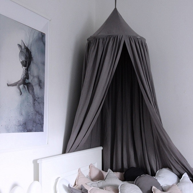 Shark linen bed canopy for children's room with LED lights , Cotton & Sweets 