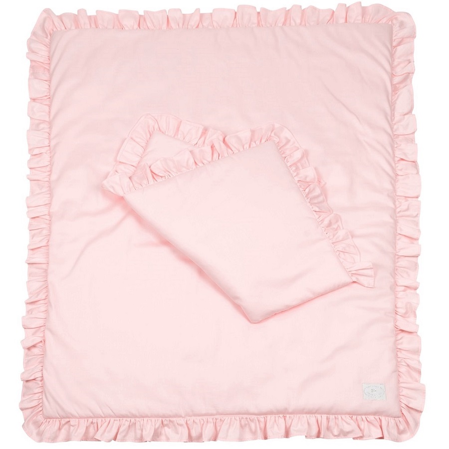 Blush bäddset spjälsäng med kudde och täcke, Cotton & Sweets 