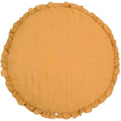 Caramel play mat DeLuxe in linen with flounce , Cotton & Sweets