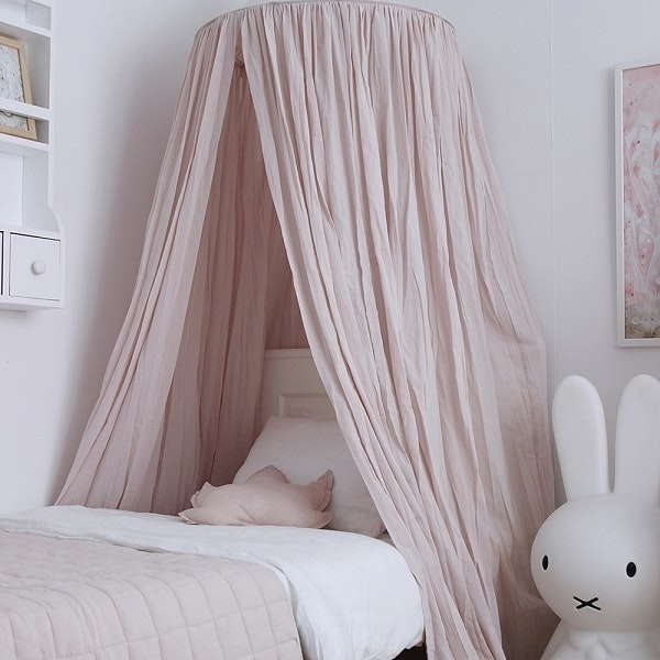 Large bed canopy powder pink maxi 70 cm, Cotton & Sweets 