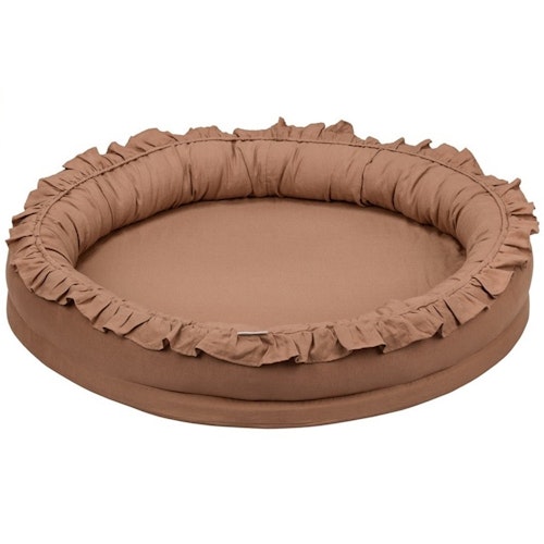 Cotton&Sweets chocolate junior nest in 100% linen