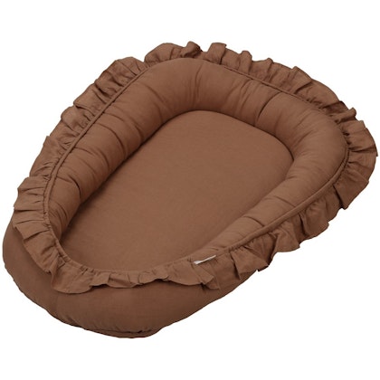 Cotton & Sweets, choklad babynest i 100 % linne