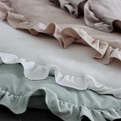 Light grey play mat Basic with ruffles, Cotton&Sweets