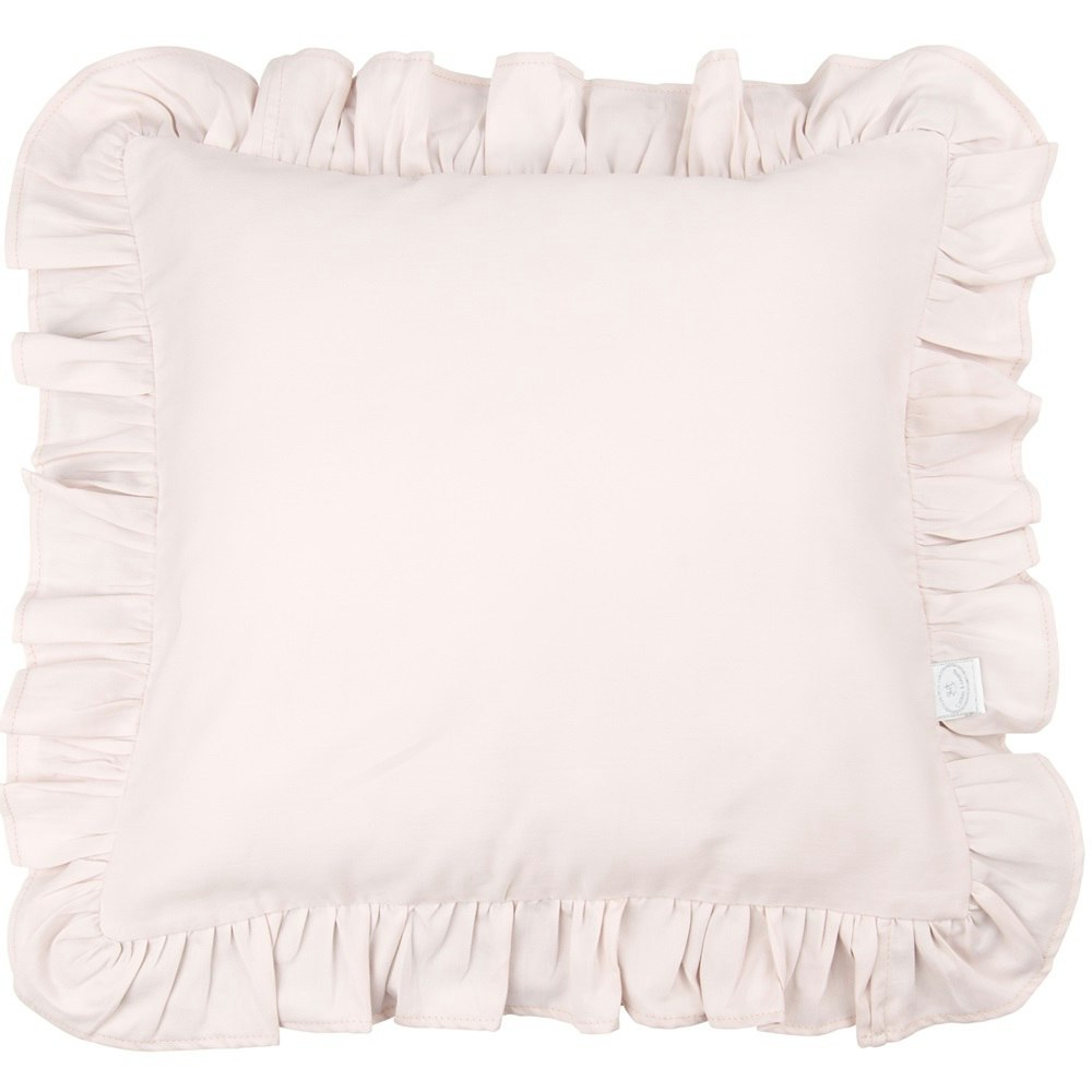 Powder pink cushion Glamour Simple with flounce, Cotton & Sweets -  Babylove.se