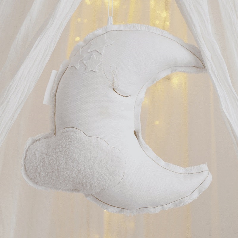 Cotton & Sweets, bed mobile wall decoration white moon 