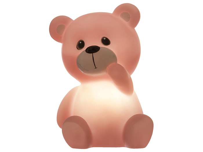 Night light teddy, pink 