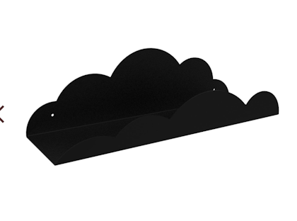 Metal cloud shelf/bookshelf for the children's room, black