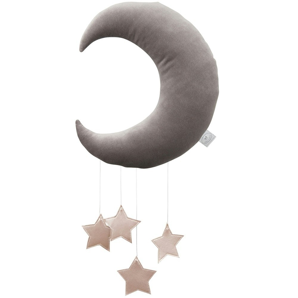 Mobile bed grey moon with pink stars, Cotton & Sweets 