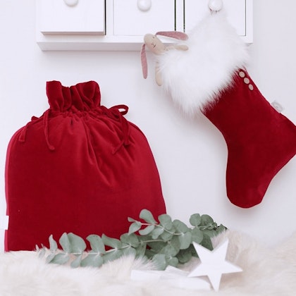 Cotton & Sweets, Christmas gift bag red