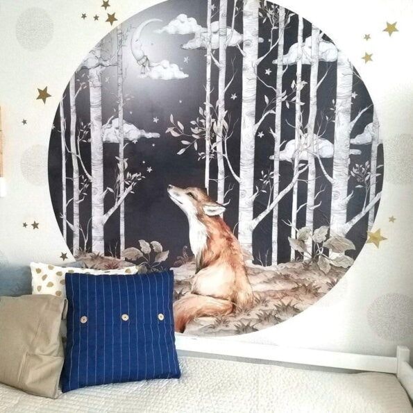 Dekornik, Fox in a circle, wall stickers for children's room Dekornik, Fox in a circle, wall stickers for children's room