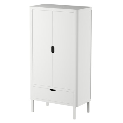 Sebra, white double door wardrobe