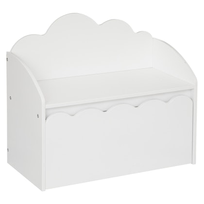 Cloud storage bench for the children's room, white