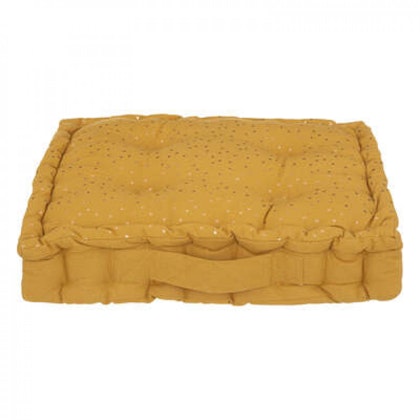 Seat pouf for the children's room, mustard