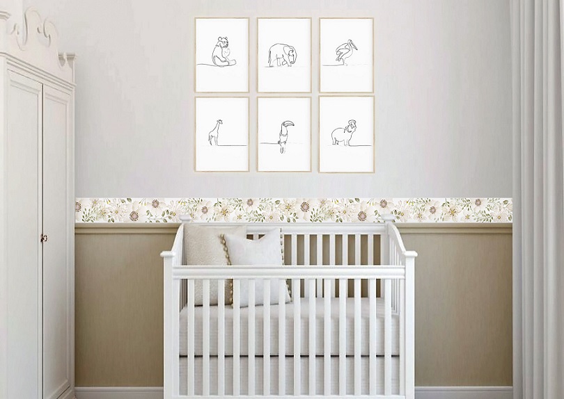 Wall Stickers White Flowers 