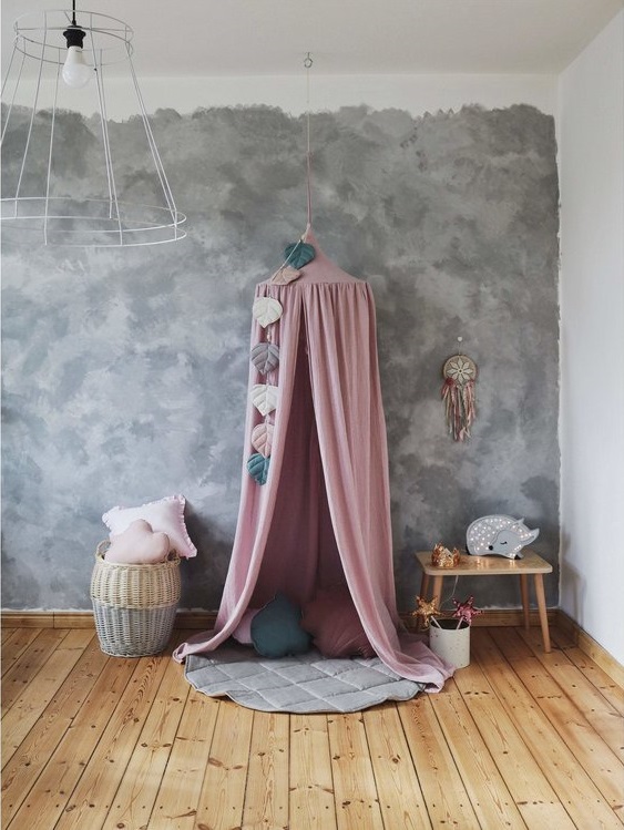 Moi Mili, Bed Canopy  - Pink Gold 