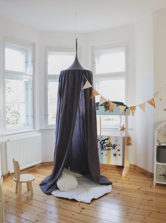 Moi Mili, Bed Canopy  - Gold Anthracite 