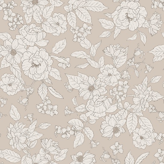 Dekorillo, wallpaper Retro garden beige 