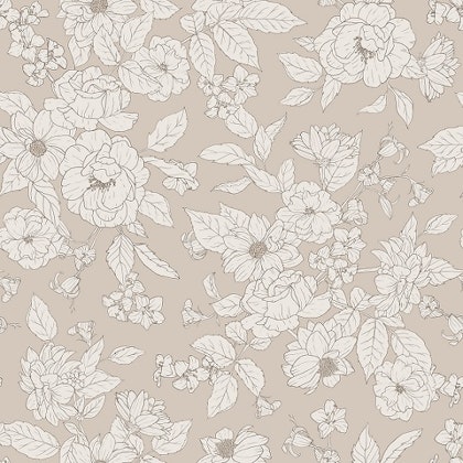 Dekorillo, wallpaper Retro garden beige