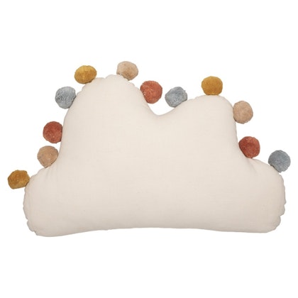 Pillow with pompom, cloud