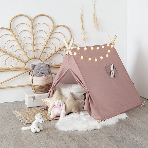 Play tent teepee tent for the children's room, pink 