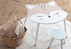 Wooden table for the children's room, fox