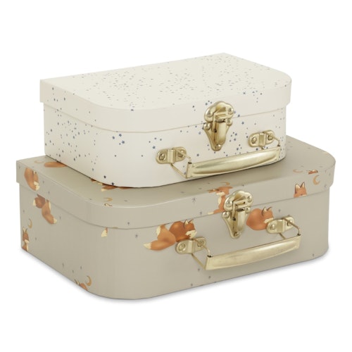 Konges Sløjd, storage boxes Foxie/Etoile bleu, set of 2