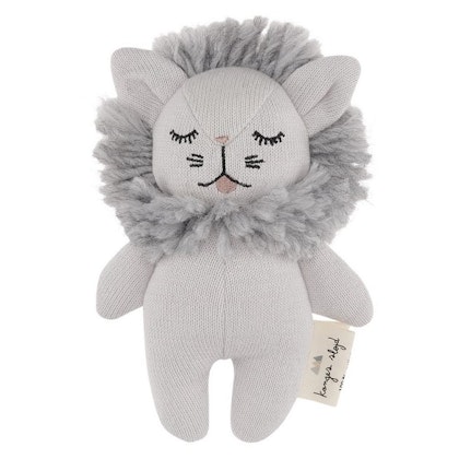 Konges Sløjd, skallra leksak, Mini lion grey