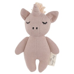 Konges Sløjd, rattle toy, Mini unicorn fawn rose
