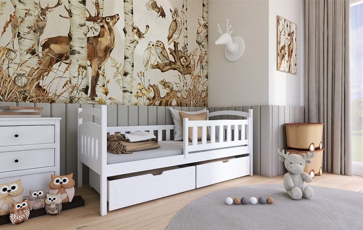 Children's bed with barrier, daybed Thiago 