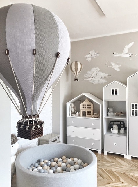 Hot air balloon Light grey/white 