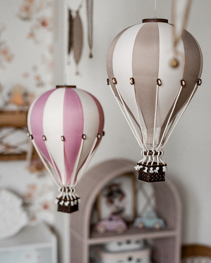 Hot air balloon Powder pink/beige 