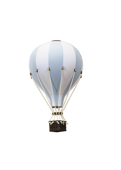 Luftballong Ljusblå/vit Storlek S och M