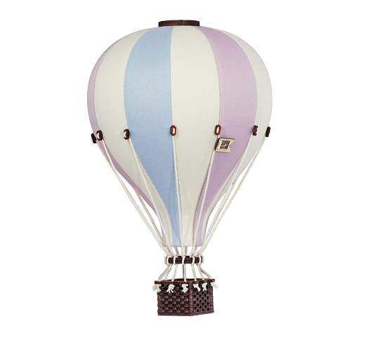 Hot air balloon Mint/purple/beige 
