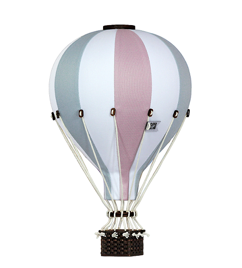 Hot air balloon Mint/purple/white 