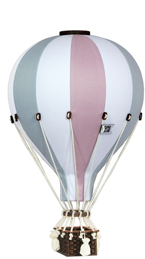Hot air balloon Mint/purple/white 