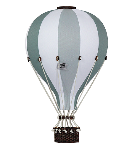 Hot air balloon Mint/green/white 