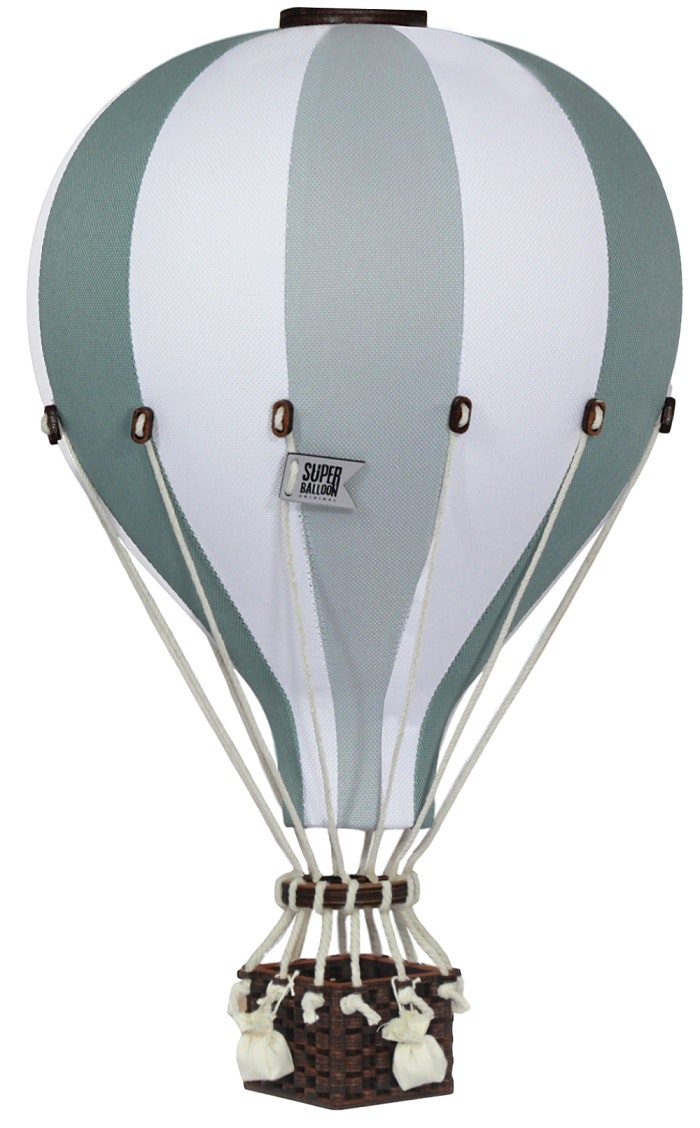 Hot air balloon Mint/green/white 