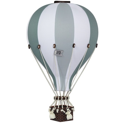 Hot air balloon Mint/green/white