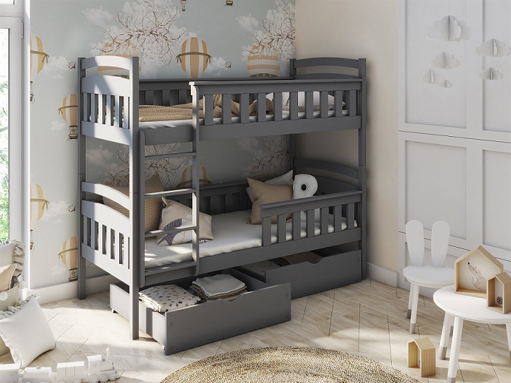 Bunk bed with barrier, Harper 