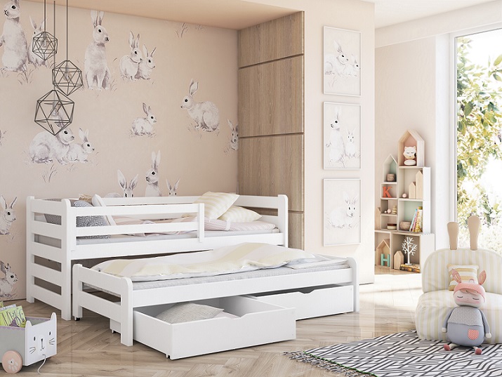 Children's bed with extra bed, daybed Sebastian 
