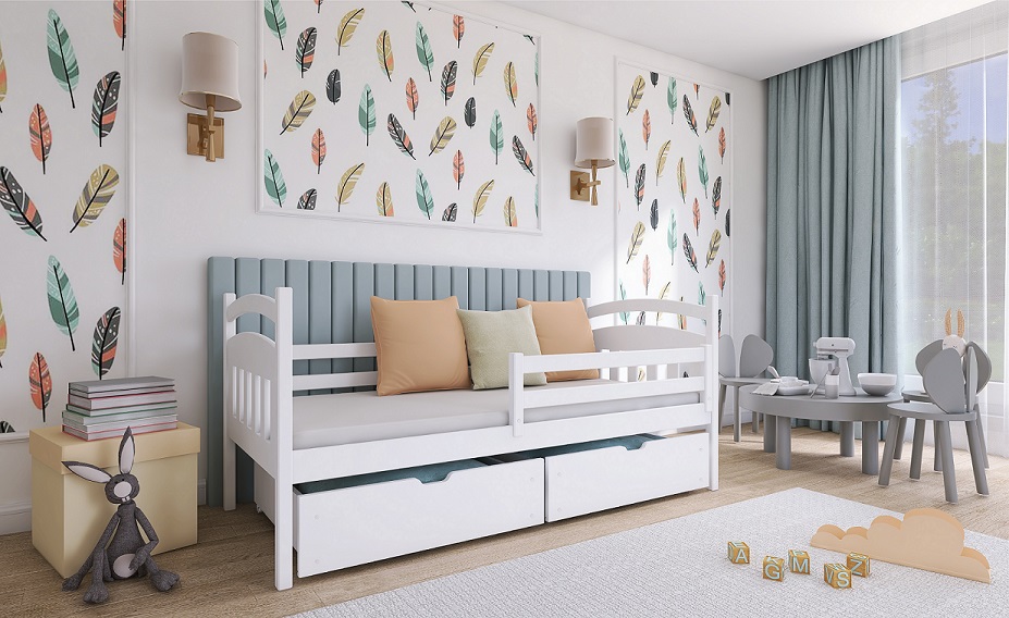 Children's bed with barrier, daybed Sienna 