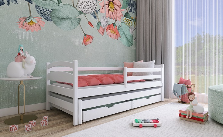 Children's bed with extra bed, daybed Therese 