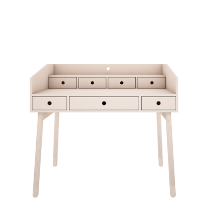 Woodluck, sand beige desk with drawers, River