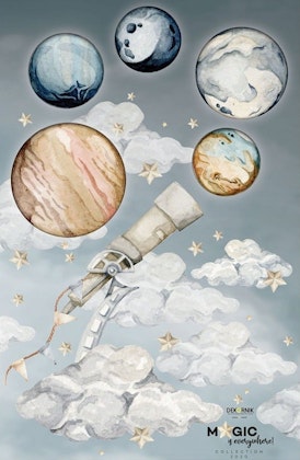 Dekornik, wall sticker The magic planets
