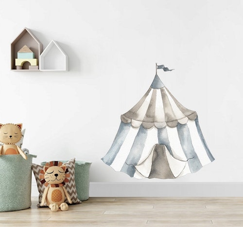 Babylove, wall sticker Circus tent dusty blue